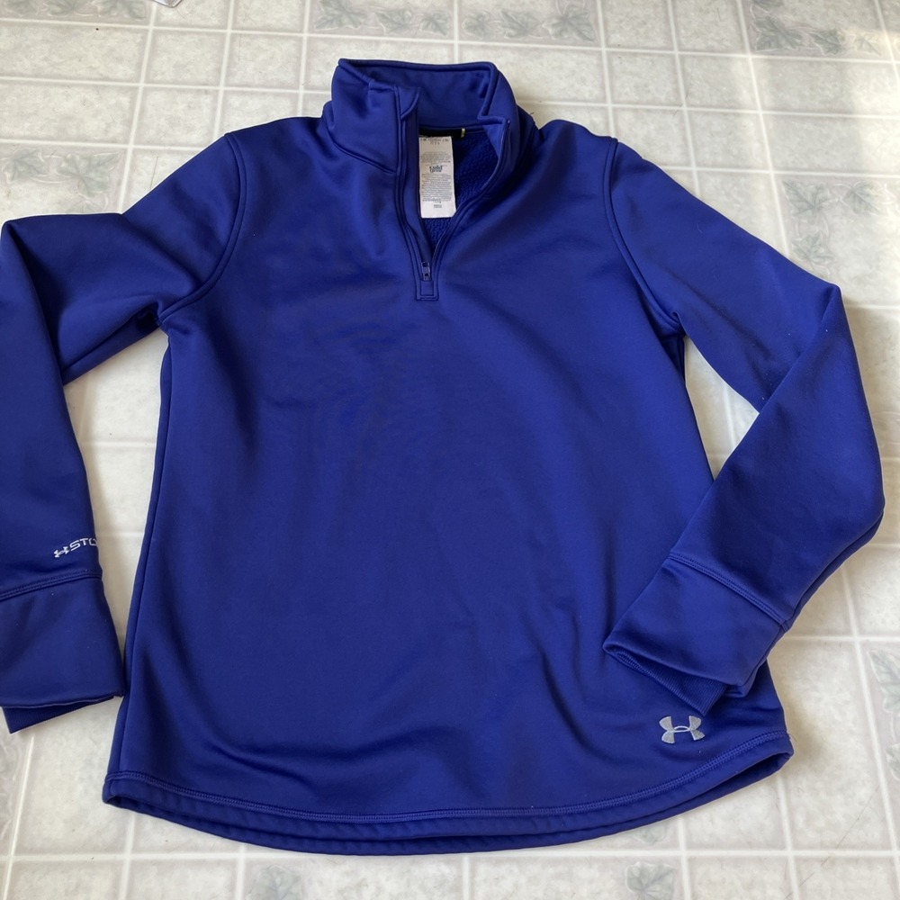 Under Armour ColdGear Storm‎ 1 Pullover Mens Small Purple 1/4 Zip Running